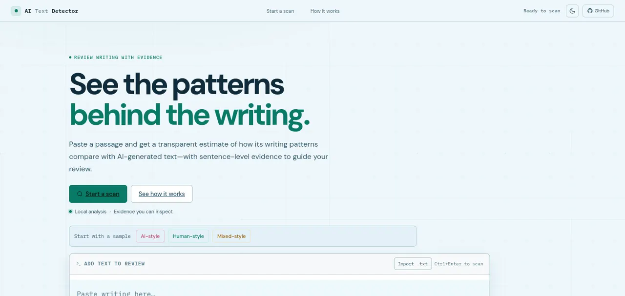 AI Content Detector screenshot